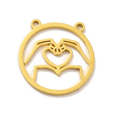 201 Stainless Steel Outline Pendants LS-STAS-E175-02G-1