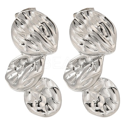 304 Stainless Steel Nuggets Stud Earrings EJEW-I312-03P-1