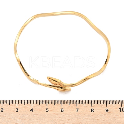 304 Stainless Steel Cuff Bangles for Women AJEW-P127-06G-1