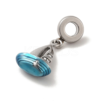 304 Stainless Steel Enamel European Dangle Charms STAS-G308-22AS-1