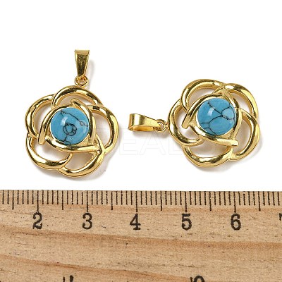 Synthetic Turquoise Pendants STAS-U024-15G-06-1