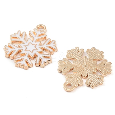 Christmas Theme Barrel Plating Alloy Enamel Pendants PALLOY-S192-01KCG-01-1
