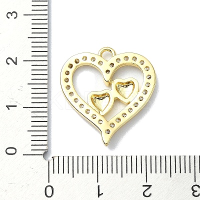 Rack Plating Real 18K Gold Plated Brass Micro Pave Cubic Zirconia KK-B084-19G-02-1