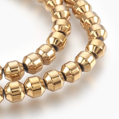 Electroplated Non-magnetic Synthetic Hematite Bead Strand G-E498-12A-01-1