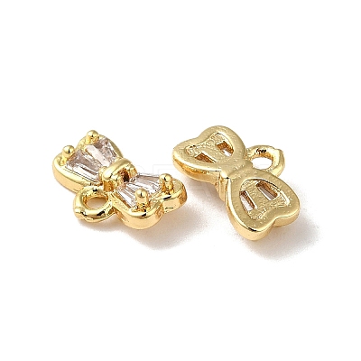 Brass with Glass Rhinestone Charms LS-KK-B079-09G-1