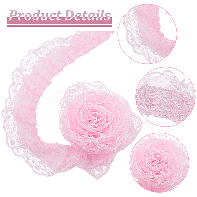 20M Polyester Pleated Lace Trim OCOR-HY0001-20A-1
