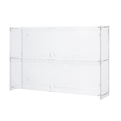 2-Tier Transparent Acrylic Minifigures Display Case ODIS-WH0061-50B-1