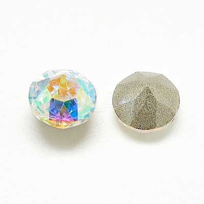 Pointed Back Glass Rhinestone Cabochons RGLA-T110-6mm-001AB-1