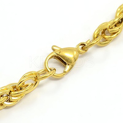 Fashionable 304 Stainless Steel Rope Chain Bracelet Making STAS-A028-B054G-1