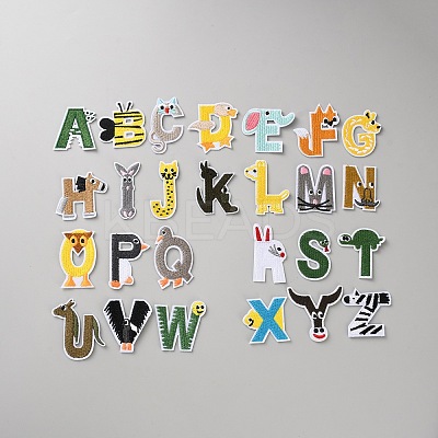 26Pcs Computerized Embroidery Cloth Iron On/Sew On Patches AJEW-TAC0044-01-1