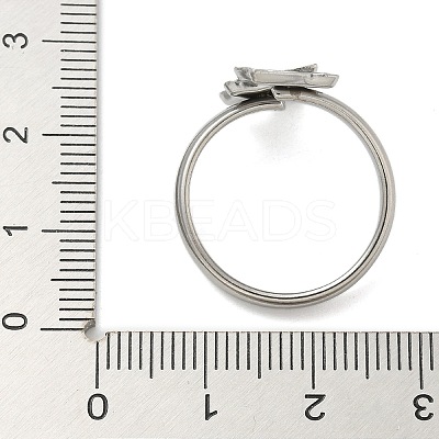 304 Stainless Steel Cuff Rings Components STAS-K279-02C-P-1