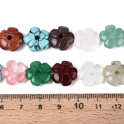 Natural & Synthetic Mixed Stone Beads Strands G-T142-67-1