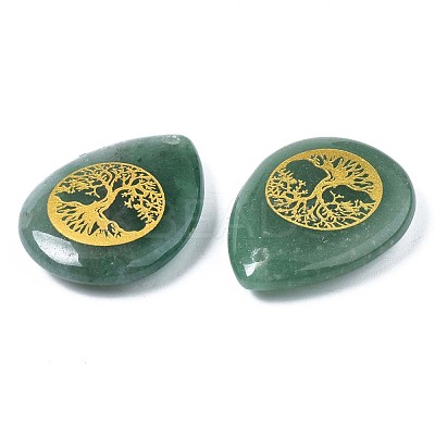 Natural Green Aventurine Pendants G-T122-71I-1