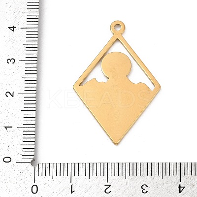 304 Stainless Steel Pendants STAS-C121-39G-1