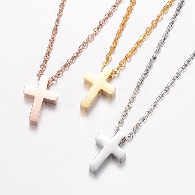 304 Stainless Steel Pendant Necklaces NJEW-D277-27-1