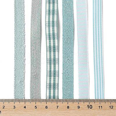 18 Yards 6 Styles Polyester Ribbon SRIB-Q022-F07-1