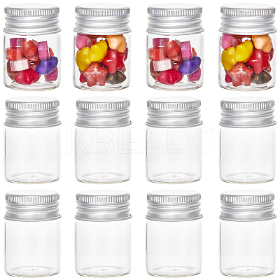 30Pcs Clear Glass Bottles Bead Containers CON-SC0001-11S-01-1