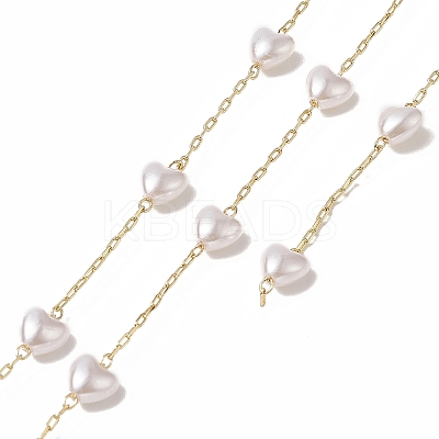 Handmade Plastic Pearl Heart Beaded Chains CHC-C026-02-1