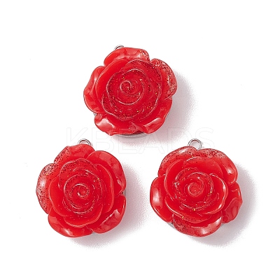 Opaque Resin Pendants PALLOY-JF02772-02-S-1