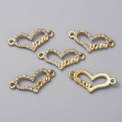 Alloy Crystal Rhinestone Connector Charms RB-WH0001-06C-1
