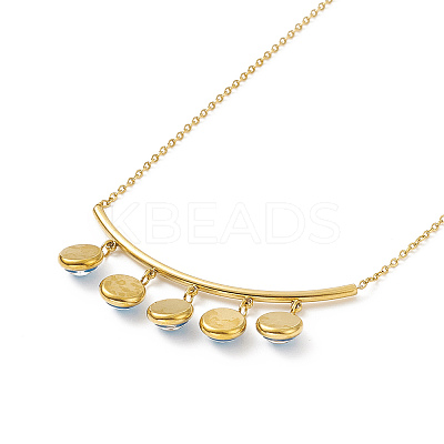 316 Stainless Steel Cable Chain Pendants Necklace with Chain Extender & Lobster Claw Clasp LS-NJEW-I120-01B-1