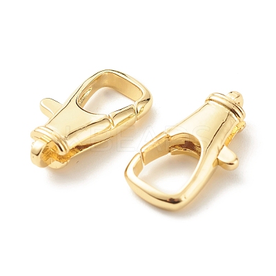 Eco-Friendly Brass Lobster Claw Clasps KK-G405-06G-RS-1