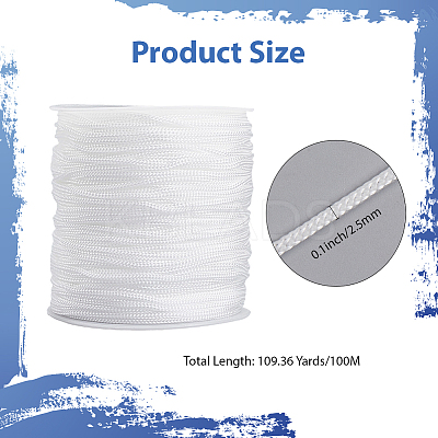 100M Nylon Braided Cords for Macrame Craft OCOR-SP0001-25B-1