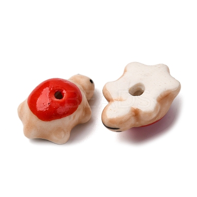 Handmade Bright Glazed Porcelain Beads PORC-CJC0009-03A-1