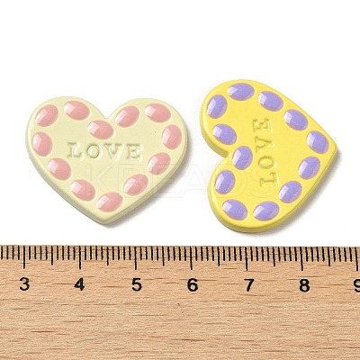 Valentine's Day Opaque Resin Cabochons RESI-F050-11-1