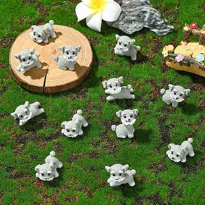 20Pcs 4 Styles Mini Resin Dog Ornaments RESI-CJ0004-85-1
