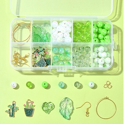 Acrylic Bead DIY Earring Making Kits DIY-FS0006-67A-1