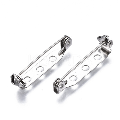 Tarnish Resistant 201 Stainless Steel Brooch Pin Back Safety Catch Bar Pins STAS-S117-022C-1