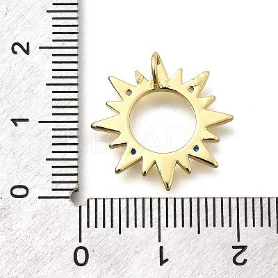 Brass Micro Pave Cubic Zirconia Pendants KK-Z093-02G-1
