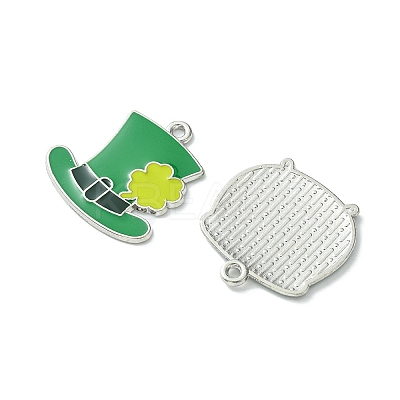 8Pcs 4 Style Saint Patrick's Day Theme Alloy Enamel Pendants ENAM-FS0001-72-1