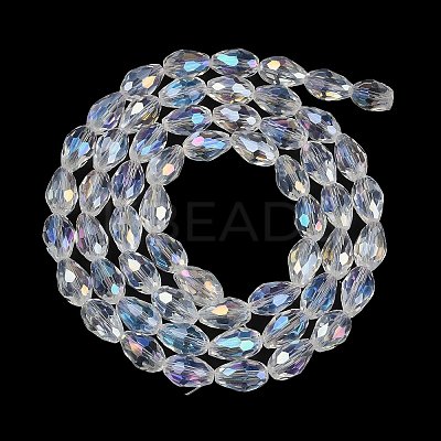 Transparent Electroplate Glass Beads Strands EGLA-N013-T10mm-B01-1