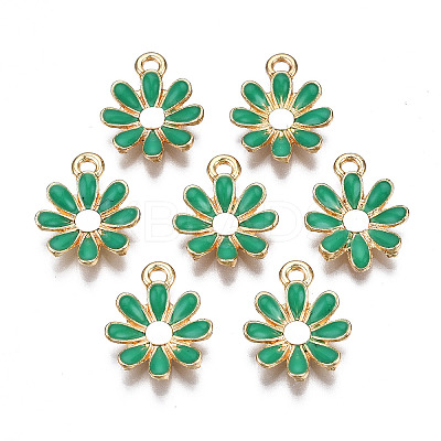 Light Gold Plated Alloy Pendants ENAM-T009-39E-1