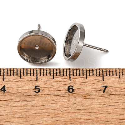 201 Stainless Steel Stud Earring Findings STAS-D379-10D-P-1