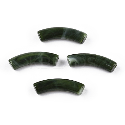 Opaque Two Tone Color Acrylic Beads MACR-ZX023-02B-1