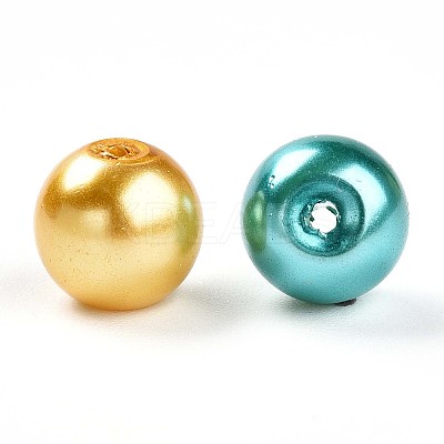Baking Paint Pearlized Glass Pearl Beads HY-Q003-8mm-M01-1