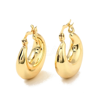 Rack Plating Brass Chunky Hoop Earrings for Women LS-EJEW-G288-35D-G-1