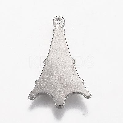Tarnish Resistant 304 Stainless Steel Pendants Rhinestone Settings STAS-Z012-26P-1