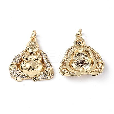 Brass Micro Pave Cubic Zirconia Pendants KK-E068-VF281-1