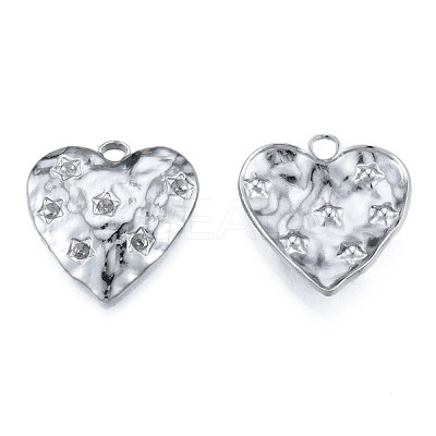 Non-Tarnish 304 Stainless Steel Pendant Rhinestone Settings STAS-N098-213P-1