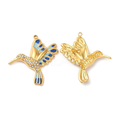 304 Stainless Steel Enamel Pendants STAS-K256-05G-02-1