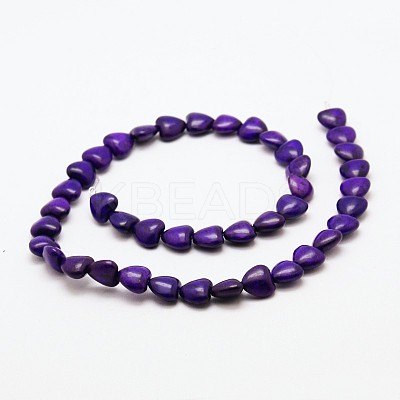 Heart Synthetic Turquoise Beads Strands X-TURQ-I019-12mm-03-1