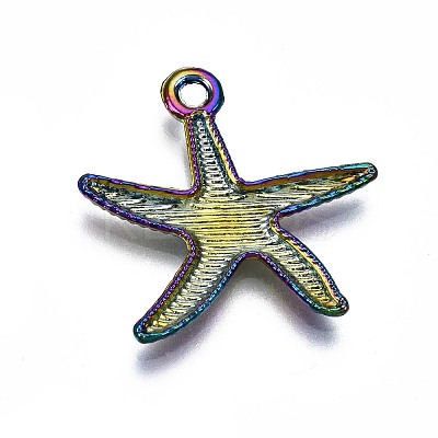 Rainbow Color Alloy Pendants PALLOY-S180-182-NR-1