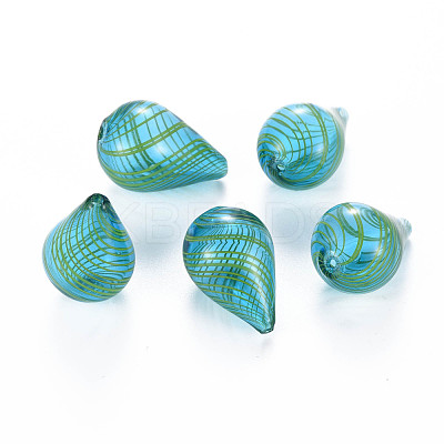 Transparent Handmade Blown Glass Globe Beads X-GLAA-T012-05-1
