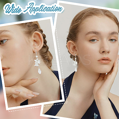 Anti-Tarnish 2 Pairs Rhodium Plated 925 Sterling Silver Hoop Earring Findings STER-BBC0005-98-1