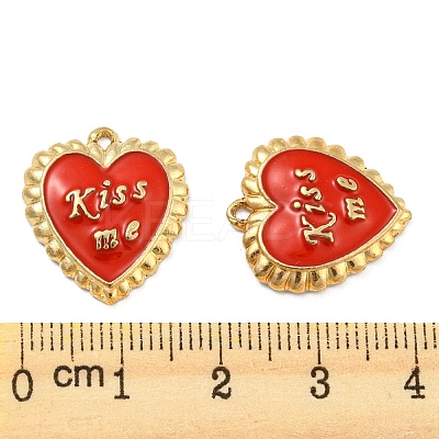 Eco-Friendly Alloy Enamel Pendants ENAM-M061-01G-1