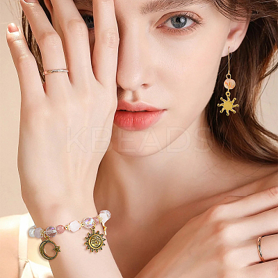 100Pcs 10 Style Tibetan Style Alloy Pendants FIND-FH0008-21-1